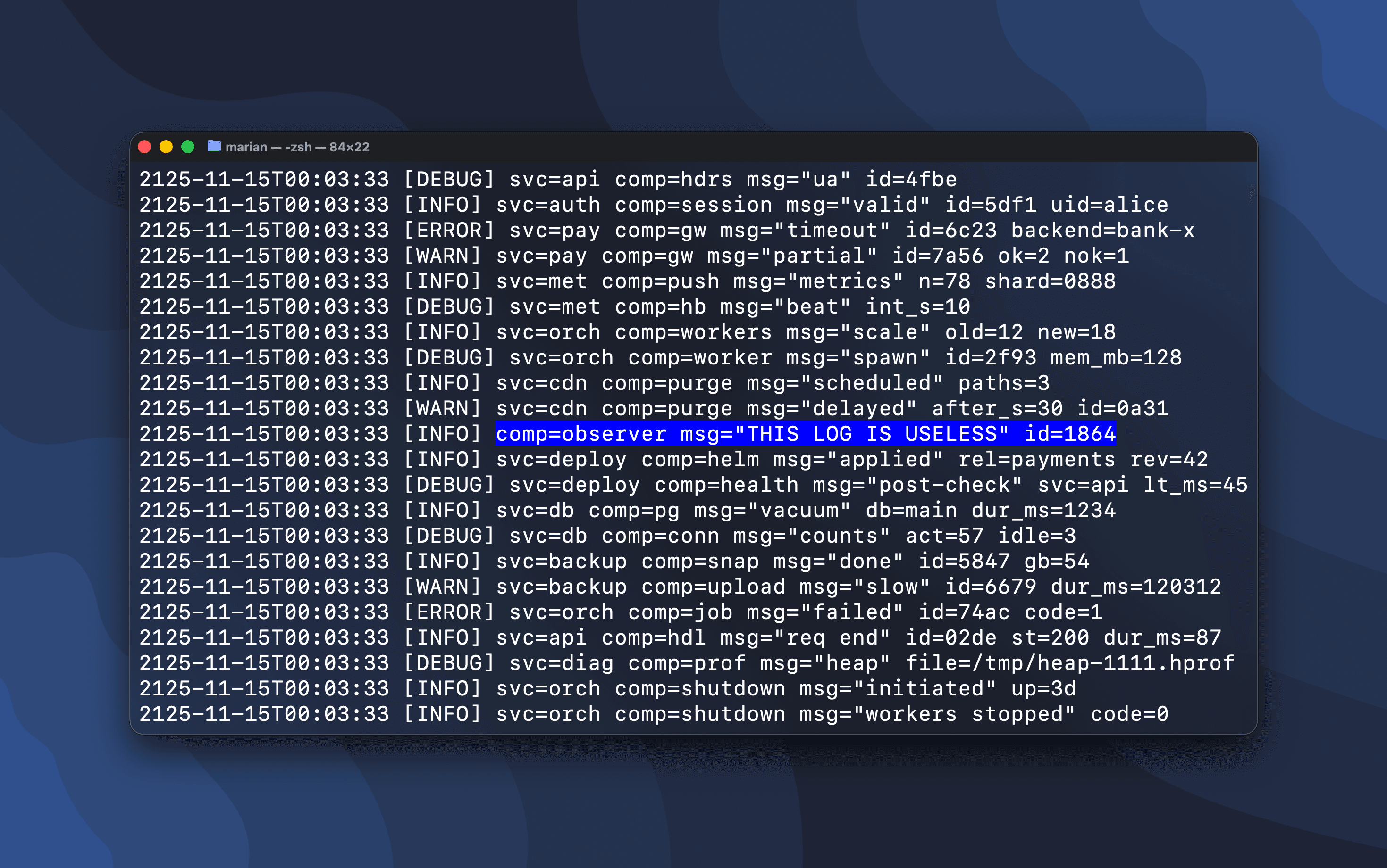 The Art of Logging What Matters